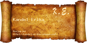 Kandel Erika névjegykártya